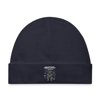 Anatomie eines Neufundländers – Newfie Papa Newfie Mama - Baby Premium Organic Mütze - Navy - Vorne