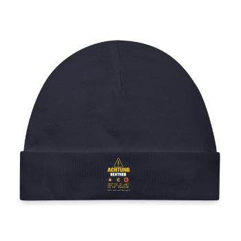 Achtung Rentner – Zeit, Geld & keine Termine - Baby Premium Organic Mütze - Navy - Vorne