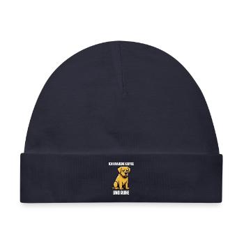 Ich Brauche Kaffee und Ruhe Labrador Labbi - Baby Premium Organic Mütze - Navy - Vorne