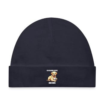 Ich Brauche Kaffee und Ruhe Labrador Labbi - Baby Premium Organic Mütze - Navy - Vorne