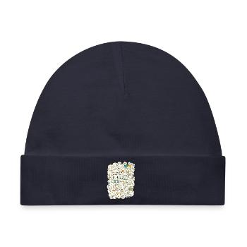 Gesichter auf und über Gesichter - Baby Premium Organic Mütze - Navy - Vorne