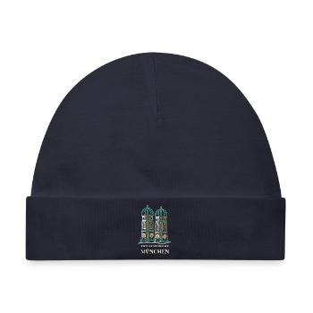 München, Frauenkirche, Dom, Bayern, Zeichnung - Baby Premium Organic Mütze - Navy - Vorne