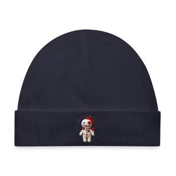 Amigurumi-Voodoo-Puppe mit Herz - Baby Premium Organic Mütze - Navy - Vorne