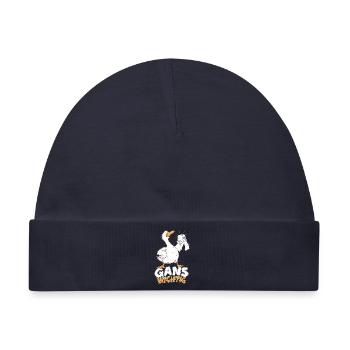 Gans Wichtig Klopapier Gänse Wortspiel Humor - Baby Premium Organic Mütze - Navy - Vorne