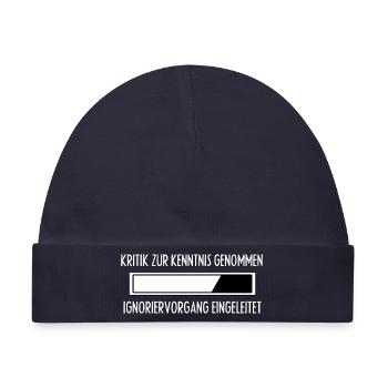 Kritik zur Kenntnis Ignoriervorgang - Baby Premium Organic Mütze - Navy - Vorne