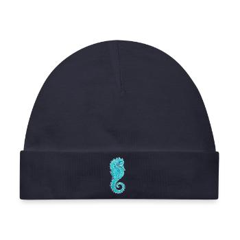 funkelndes Seepferdchen - Baby Premium Organic Mütze - Navy - Vorne