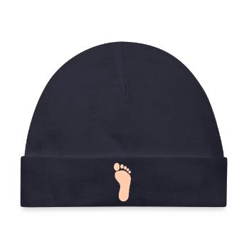 Fuß Füße Fußpflege Podologe Podologie  - Baby Premium Organic Mütze - Navy - Vorne