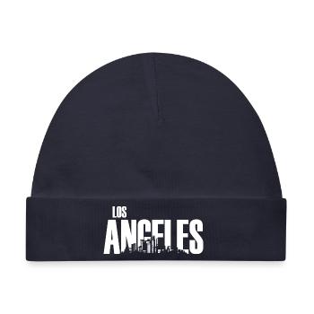 Los Angeles USA Palmen Kalifornien Urlaub Skyline - Baby Premium Organic Mütze - Navy - Vorne