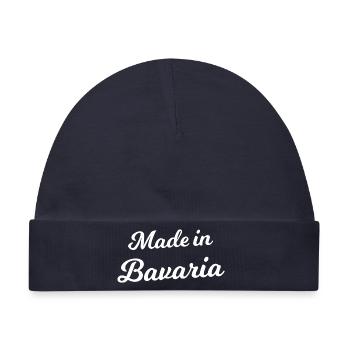 Bayern Schriftzug: Made in Bavaria - Baby Premium Organic Mütze - Navy - Vorne