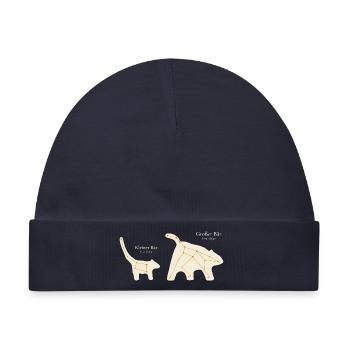Großer Bär und kleiner Bär Sternbilder - Baby Premium Organic Mütze - Navy - Vorne