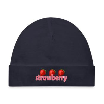 STRAWBERRY - Baby Premium Organic Mütze - Navy - Vorne