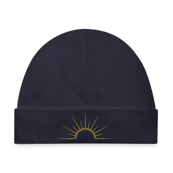 Sonnenaufgang minimal abstrakt - Baby Premium Organic Mütze - Navy - Vorne