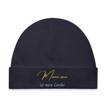 LIEBEVOLL MamaCardio - Baby Premium Organic Mütze - Navy - Vorne