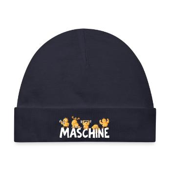 Maschine Küken Workout Fitness Kraftsport Humor - Baby Premium Organic Mütze - Navy - Vorne