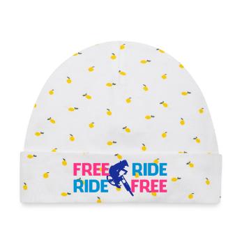 Freeride Biker - Baby Premium Organic Mütze - Weiß/Zitronengelb - Vorne