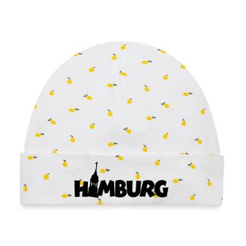 Hamburg Hamburger Michel - Baby Premium Organic Mütze - Weiß/Zitronengelb - Vorne