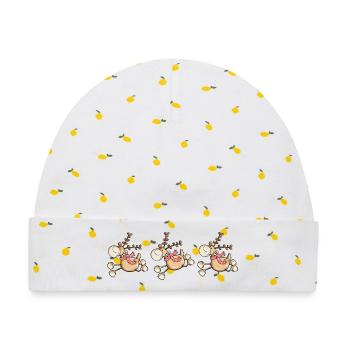 Rentier Trio - Rentiere - Ren - Weihnachten - Xmas - Baby Premium Organic Mütze - Weiß/Zitronengelb - Vorne
