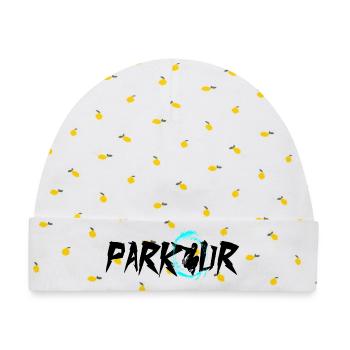 Parkour - Baby Premium Organic Mütze - Weiß/Zitronengelb - Vorne