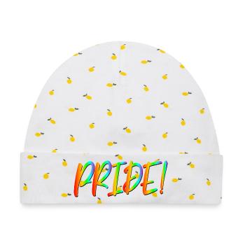 SCHRIFTZUG PRIDE - LGBTQ COMMUNITY - Baby Premium Organic Mütze - Weiß/Zitronengelb - Vorne