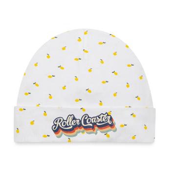 Roller Coaster - Baby Premium Organic Mütze - Weiß/Zitronengelb - Vorne