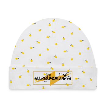 Allroundkasper - Baby Premium Organic Mütze - Weiß/Zitronengelb - Vorne