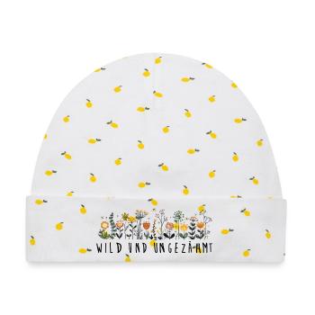 wild und ungezähmt Blume Natur wiesenblume - Baby Premium Organic Mütze - Weiß/Zitronengelb - Vorne