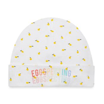Werdende Mutter Ostern Gender Reveal - Baby Premium Organic Mütze - Weiß/Zitronengelb - Vorne