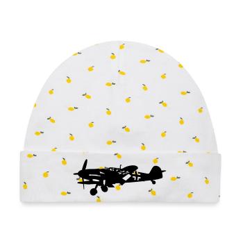 Bf-109 - Baby Premium Organic Mütze - Weiß/Zitronengelb - Vorne