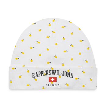 Rapperswil-Jona Schweiz Emblem - Baby Premium Organic Mütze - Weiß/Zitronengelb - Vorne