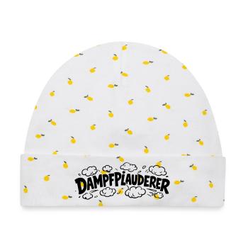 Dampfplauderer - Baby Premium Organic Mütze - Weiß/Zitronengelb - Vorne
