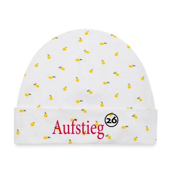 Aufsteiger 2026 Aufstieg - Baby Premium Organic Mütze - Weiß/Zitronengelb - Vorne