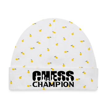 Chess - Baby Premium Organic Mütze - Weiß/Zitronengelb - Vorne