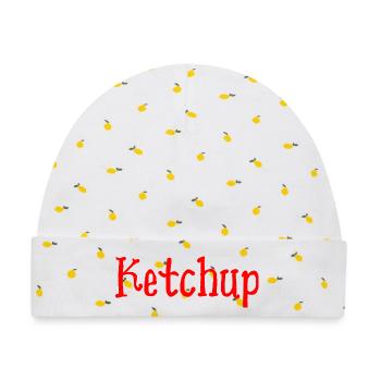 Ketchup - Baby Premium Organic Mütze - Weiß/Zitronengelb - Vorne