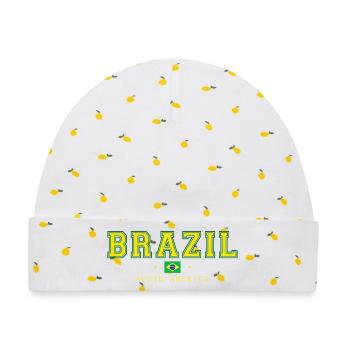 Brazil - Baby Premium Organic Mütze - Weiß/Zitronengelb - Vorne