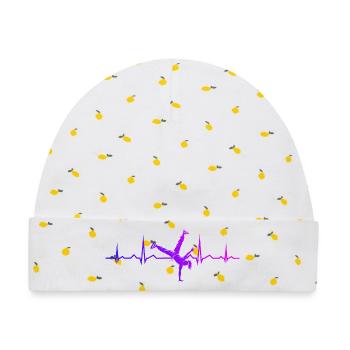 Streetdance Geschenkidee für eine Hip-Hop-Tänzerin - Baby Premium Organic Mütze - Weiß/Zitronengelb - Vorne
