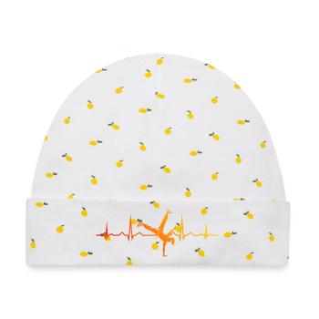 Hip-Hop-Tanz Geschenkidee für die Hip-Hop-Tänzerin - Baby Premium Organic Mütze - Weiß/Zitronengelb - Vorne