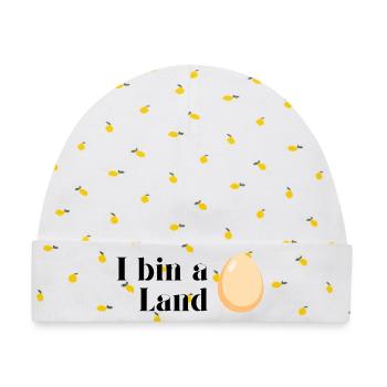 Ich bin ein Landei - Baby Premium Organic Mütze - Weiß/Zitronengelb - Vorne
