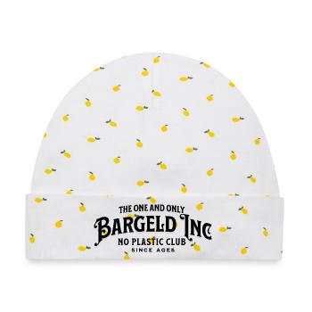 Bargeld Inc No Plastic Club – Pro Bargeld Spruch - Baby Premium Organic Mütze - Weiß/Zitronengelb - Vorne