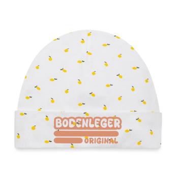 Spruch Bodenleger - Baby Premium Organic Mütze - Weiß/Zitronengelb - Vorne