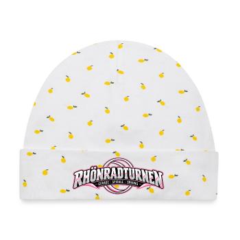 Rhönradturnen Neon Logo - Baby Premium Organic Mütze - Weiß/Zitronengelb - Vorne