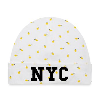 nyc by wam - Baby Premium Organic Mütze - Weiß/Zitronengelb - Vorne
