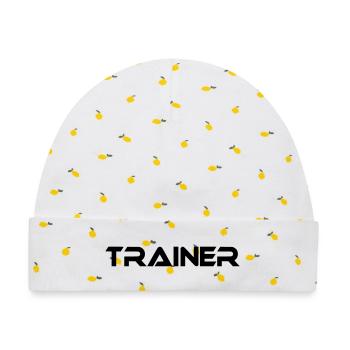 Trainer - Baby Premium Organic Mütze - Weiß/Zitronengelb - Vorne