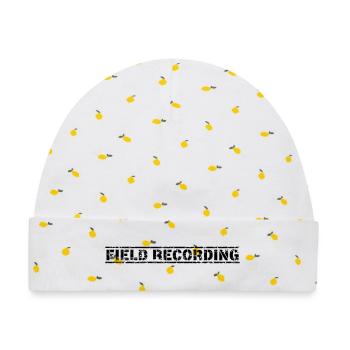 Field Recording - Baby Premium Organic Mütze - Weiß/Zitronengelb - Vorne