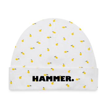 HAMMER. - Baby Premium Organic Mütze - Weiß/Zitronengelb - Vorne