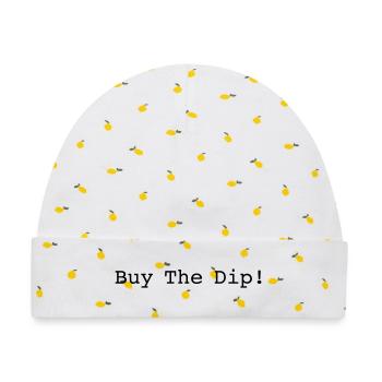 Buy The Dip!  - Baby Premium Organic Mütze - Weiß/Zitronengelb - Vorne