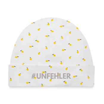 #Unfehler - Baby Premium Organic Mütze - Weiß/Zitronengelb - Vorne