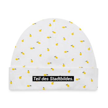 Teil des Stadtbildes - Baby Premium Organic Mütze - Weiß/Zitronengelb - Vorne