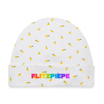 Flitzpiepe - Baby Premium Organic Mütze - Weiß/Zitronengelb - Vorne