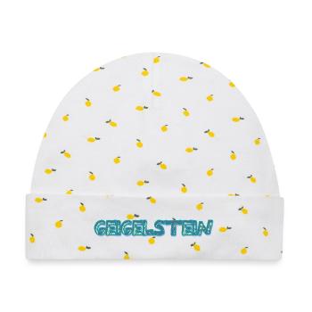 Geigelstein als Trekking - Baby Premium Organic Mütze - Weiß/Zitronengelb - Vorne