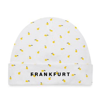 FRANKFURT - Baby Premium Organic Mütze - Weiß/Zitronengelb - Vorne